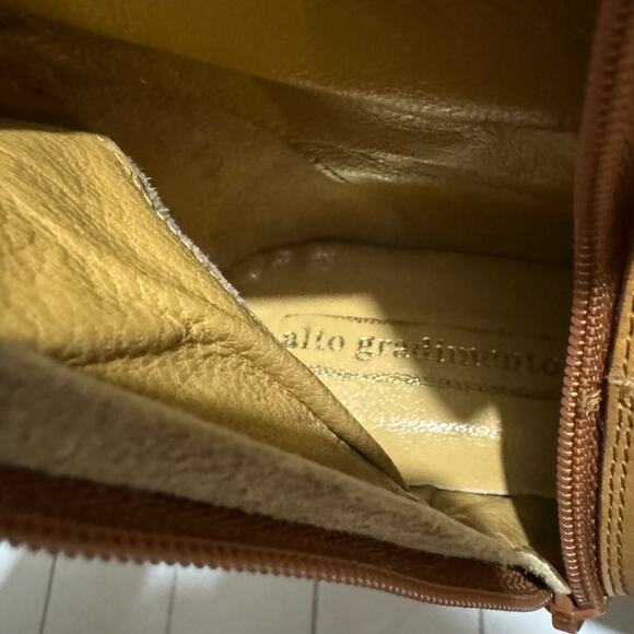 Alto Gradimento Tan Brown Leather Western Boho Knee High Boots Size 9.5 - Picture 5 of 8